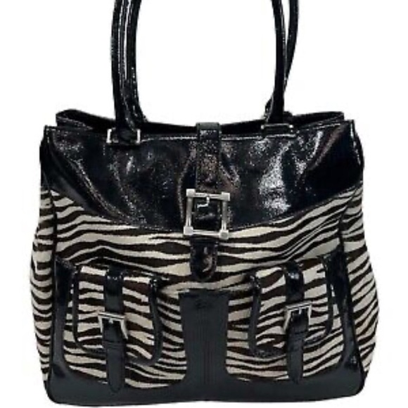 Talbots Black and Zebra Print Women's Bag - Picture 1 of 8
